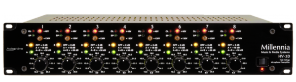 HV-3D-8<br> Eight Channel<br> Microphone Preamplifier