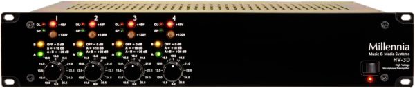 HV-3D-4<br> Four Channel<br> Microphone Preamplifier