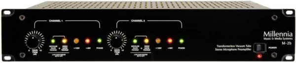 M-2b<br> Two Channel Vacuum Tube<br> Microphone Preamplifier